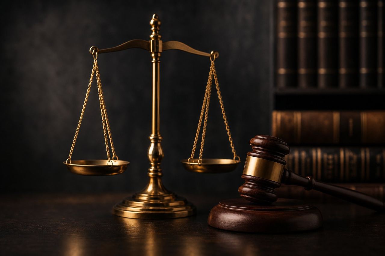 Lawsuits and litigation — scales of justice and gavel