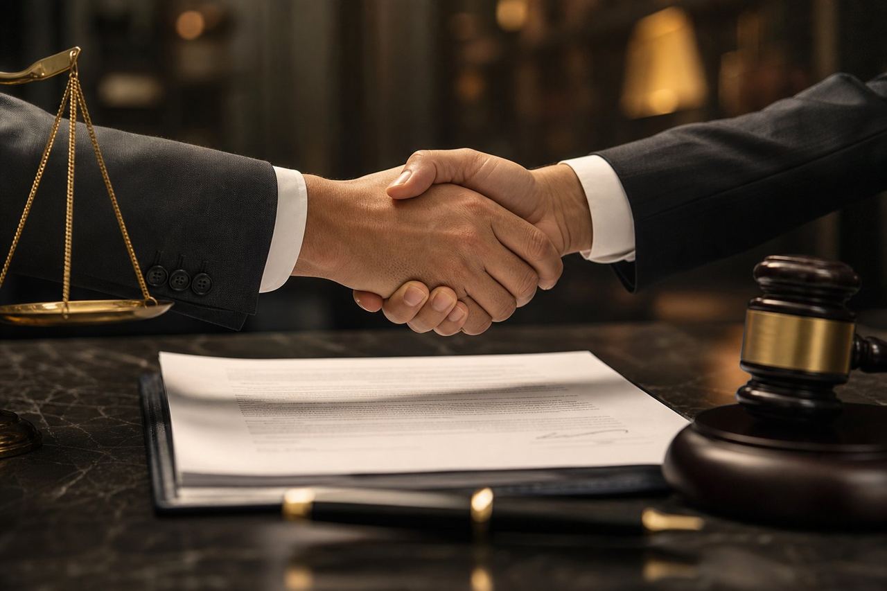 Settlements and mediation — handshake over an agreement